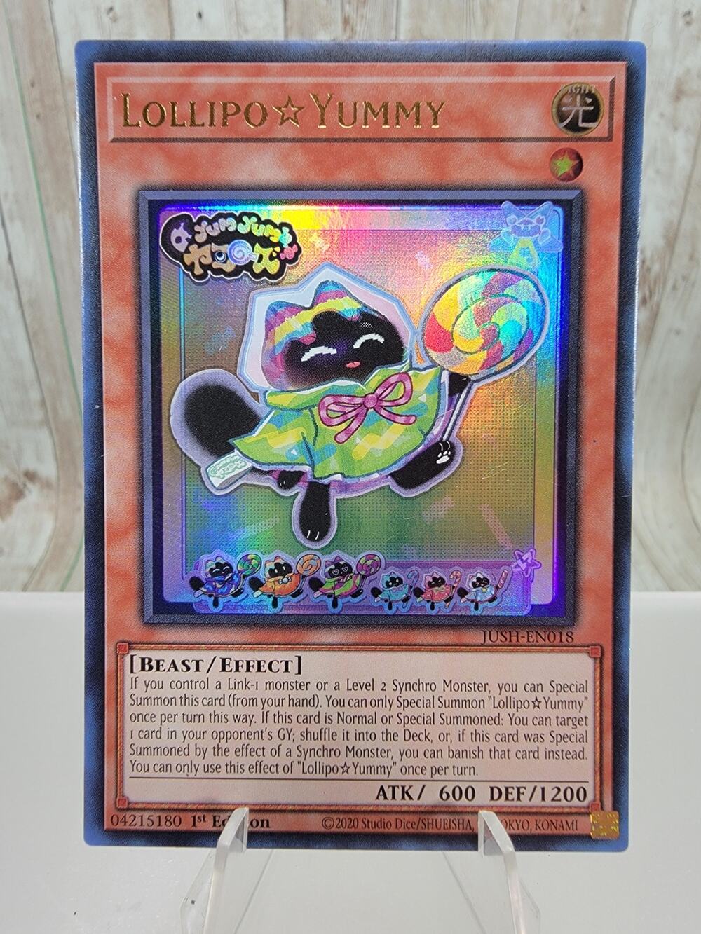 Lollipo Yummy 1st Edition Ultra Rare JUSH-EN018 Yu-Gi-Oh!